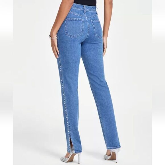 I.N.C. Women's High-Rise Rhinestone Jeans - Picture 3 of 4